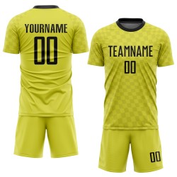 Uniform Soccer Gold Jersey Custom Sublimation Black Uniform Soccer Gold Jersey Custom Sublimation Black