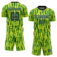 Custom Neon Uniform Jersey Green Sublimation Soccer Green-Gold Custom Neon Uniform Jersey Green Sublimation Soccer Green-Gold