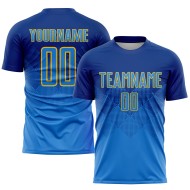 Blue-Gold Custom Jersey Soccer Powder Royal Sublimation Uniform