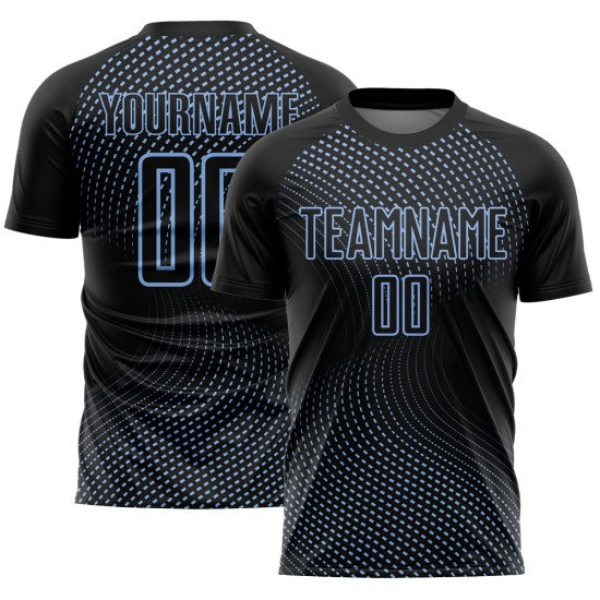 Blue Lines Jersey Geometric Uniform Soccer Light Sublimation Black Custom Blue Lines Jersey Geometric Uniform Soccer Light Sublimation Black Custom