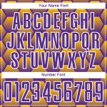 Pattern Gold-White Custom Jersey Purple Sublimation Uniform Hexagons Soccer