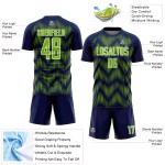 Line Uniform Jersey Navy Custom Sublimation Neon Soccer Green-White