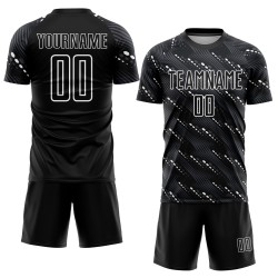 Black Uniform Custom Jersey Sublimation Soccer White Black Uniform Custom Jersey Sublimation Soccer White