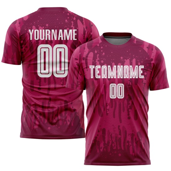 White Crimson Away Jersey Uniform Soccer Custom Sublimation