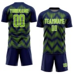 Line Uniform Jersey Navy Custom Sublimation Neon Soccer Green-White