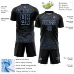 Blue Lines Jersey Geometric Uniform Soccer Light Sublimation Black Custom Blue Lines Jersey Geometric Uniform Soccer Light Sublimation Black Custom